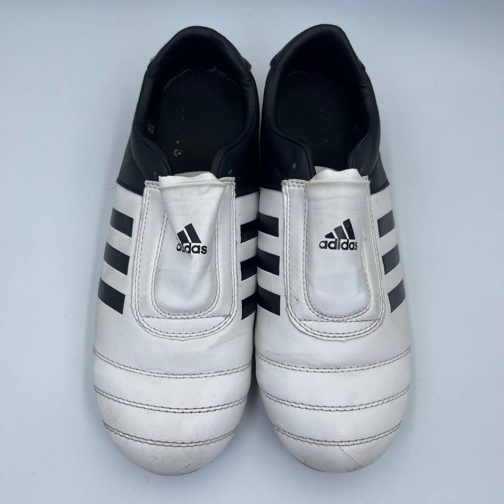 Adidas Adi-Kick II Taekwondo Shoes Mens 8.5 White Black Martial Arts Slip On